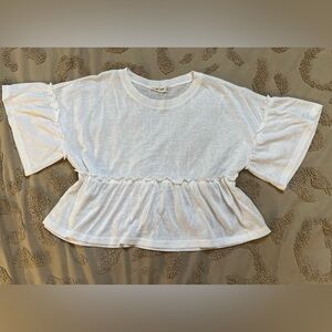 Lightweight Boho Flutter Sleeve Babydoll Blouse | Cropped style 🤍